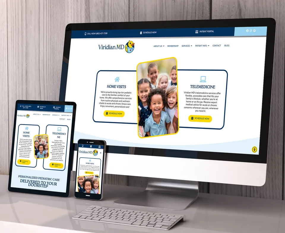 Viridian MD website portfolio screenshot