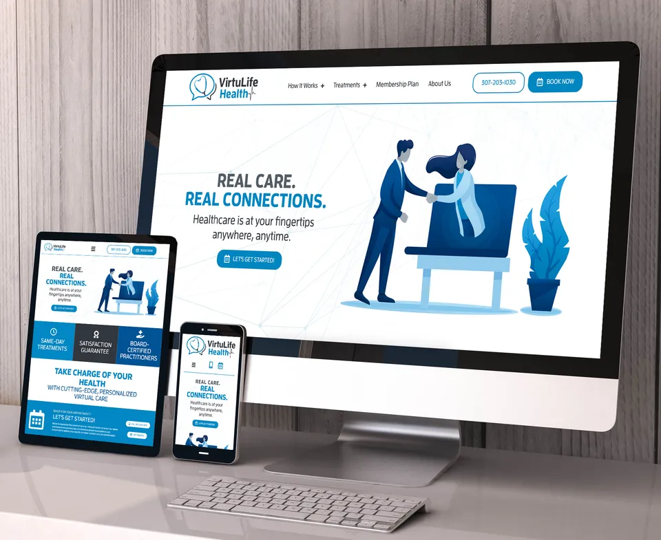 Virtue Life website portfolio screenshot